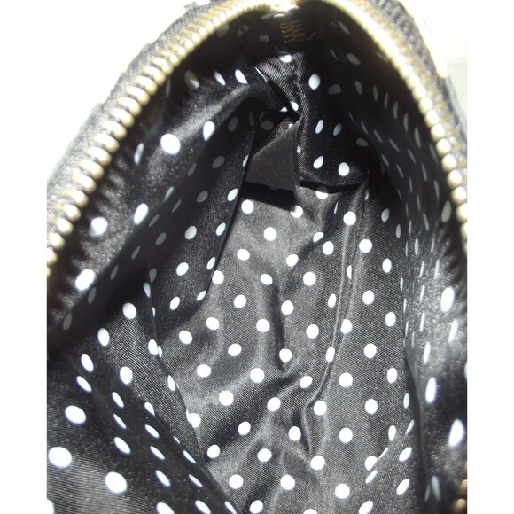 Victoria's Secret Makeup Case animal print Cosmetic Pouch zipper V.S. gold - Picture 9 of 9